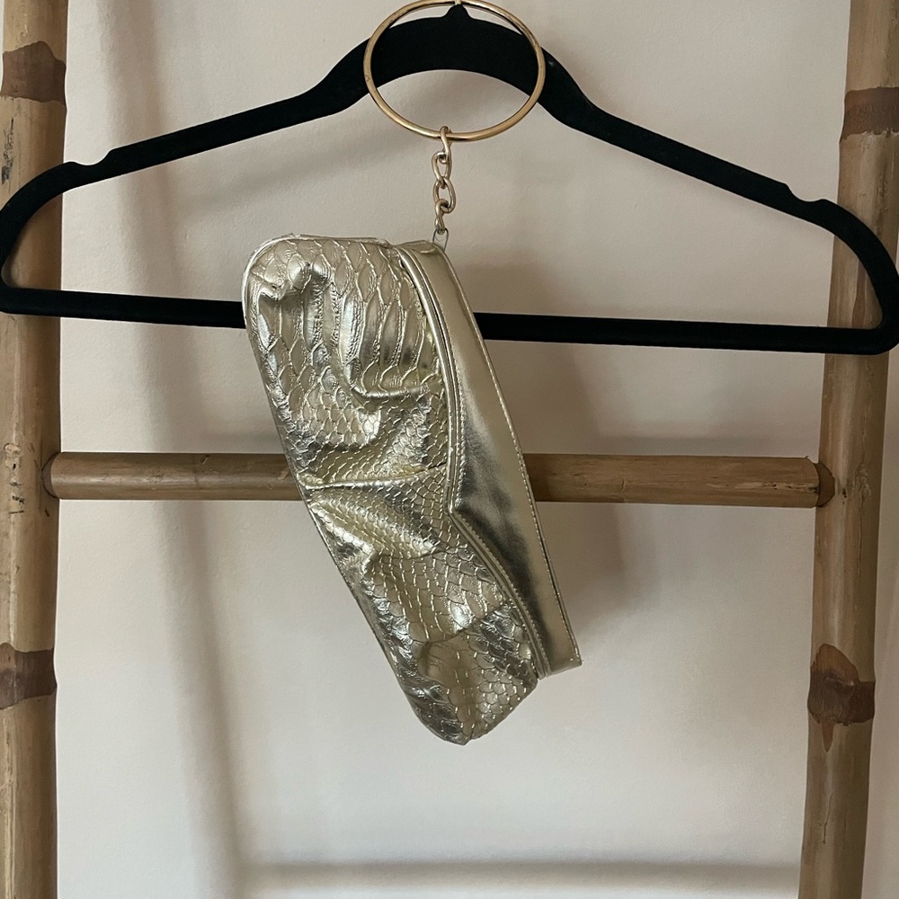 Gold Textured Women's Clutch